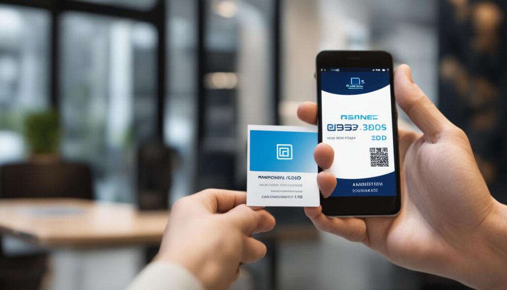 how do I scan business cards with AR