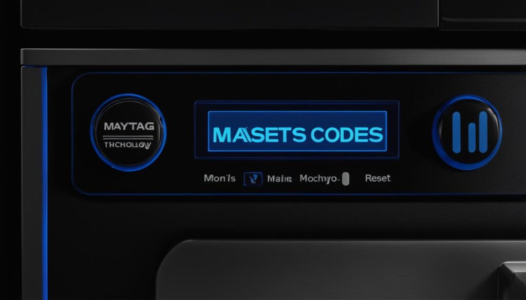 reset codes for maytag commercial technology washer